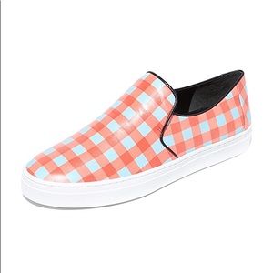 DVF Gingham slip on sneakers 7